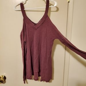 Lightly worn, maroon sweater